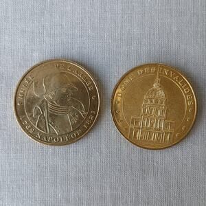 2 Monnaie de Paris Dome des Invalides French tourist tokens exonumia collection